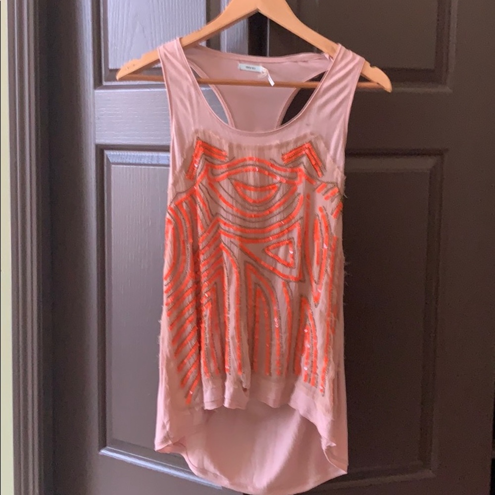 Sequined tank top